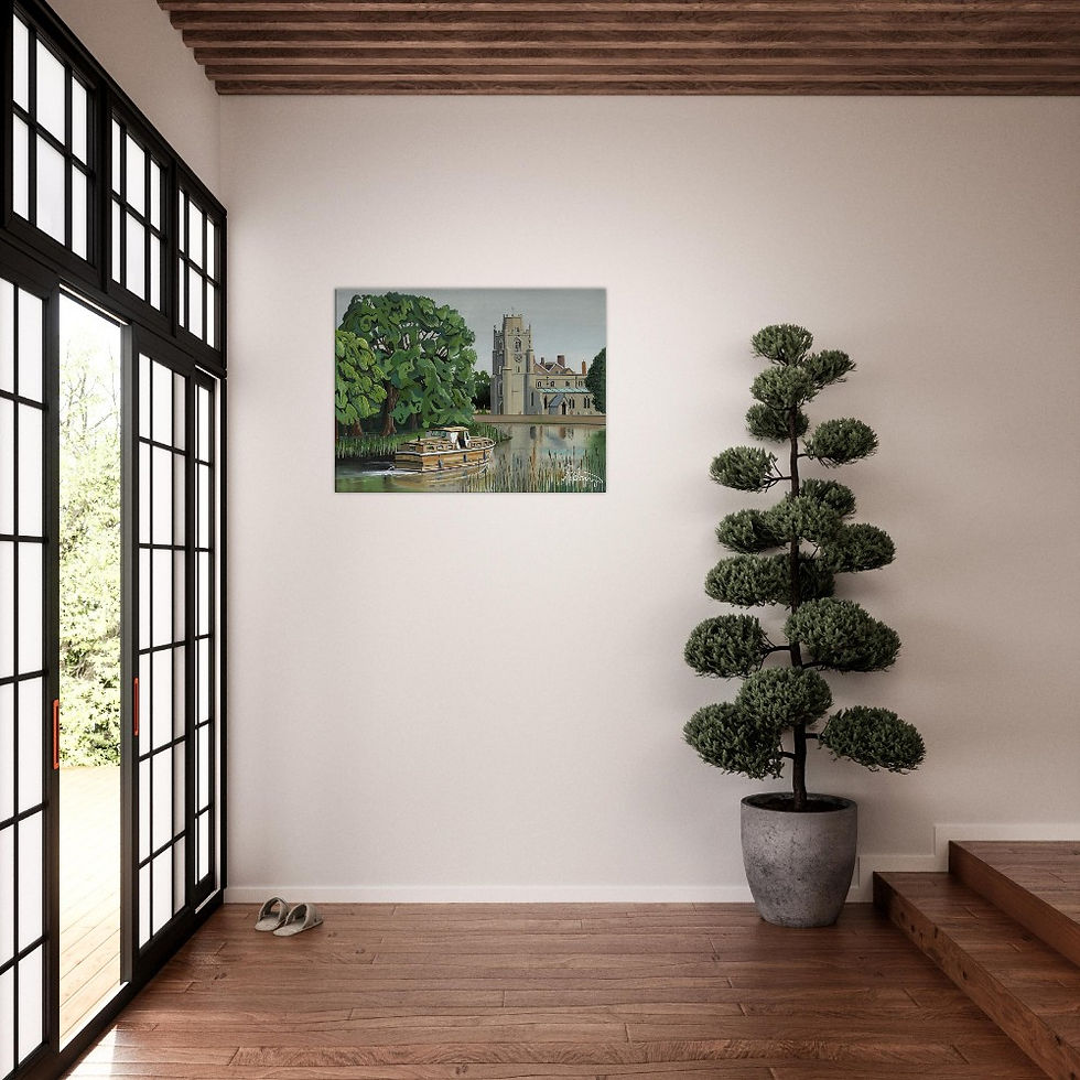 Thumbnail: St James’ Church Hemingford Grey Cambridgeshire by artist Andrew Robinson andrewrobinsonart.com. Available in fine art print, poster, canvas prints and mugs etc