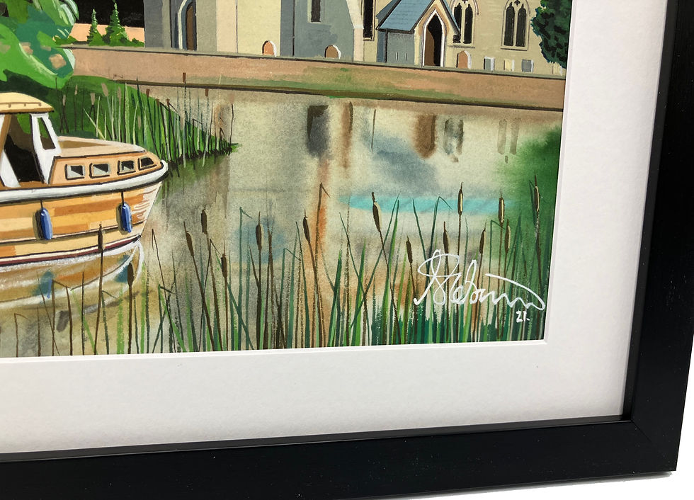 Thumbnail: St James’ Church Hemingford Grey Cambridgeshire by artist Andrew Robinson andrewrobinsonart.com. Available in fine art print, poster, canvas prints and mugs etc