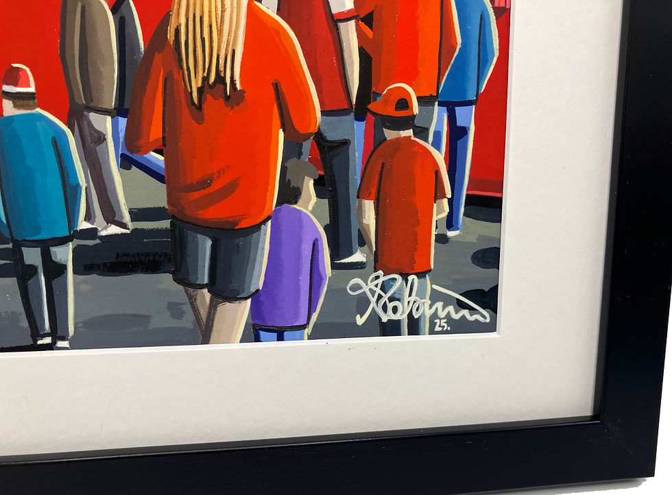 Thumbnail: Brackley Town F.C, St James Park Stadium football art framed art print by artist Andrew Robinson andrewrobinsonart.com