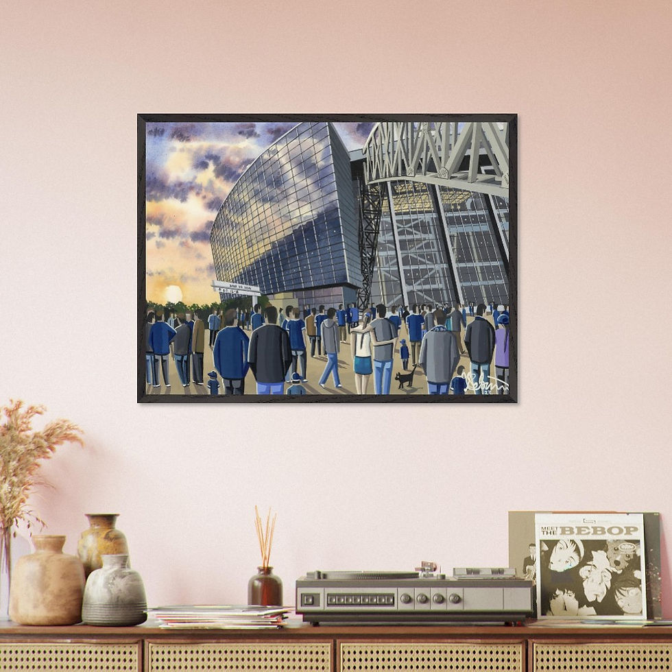 Thumbnail: Dallas Cowboys NFL art print by artist Andrew Robinson andrewrobinsonart andrewrobinsonart.com