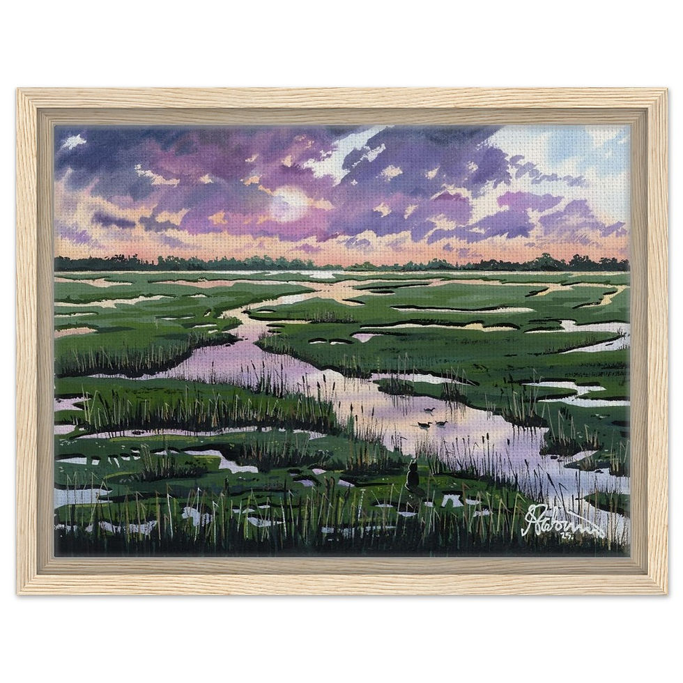 Thumbnail: Over, Cambridgeshire Cuckoo Fen RSPB Ouse Fen Framed Art Canvas Print. Landscape