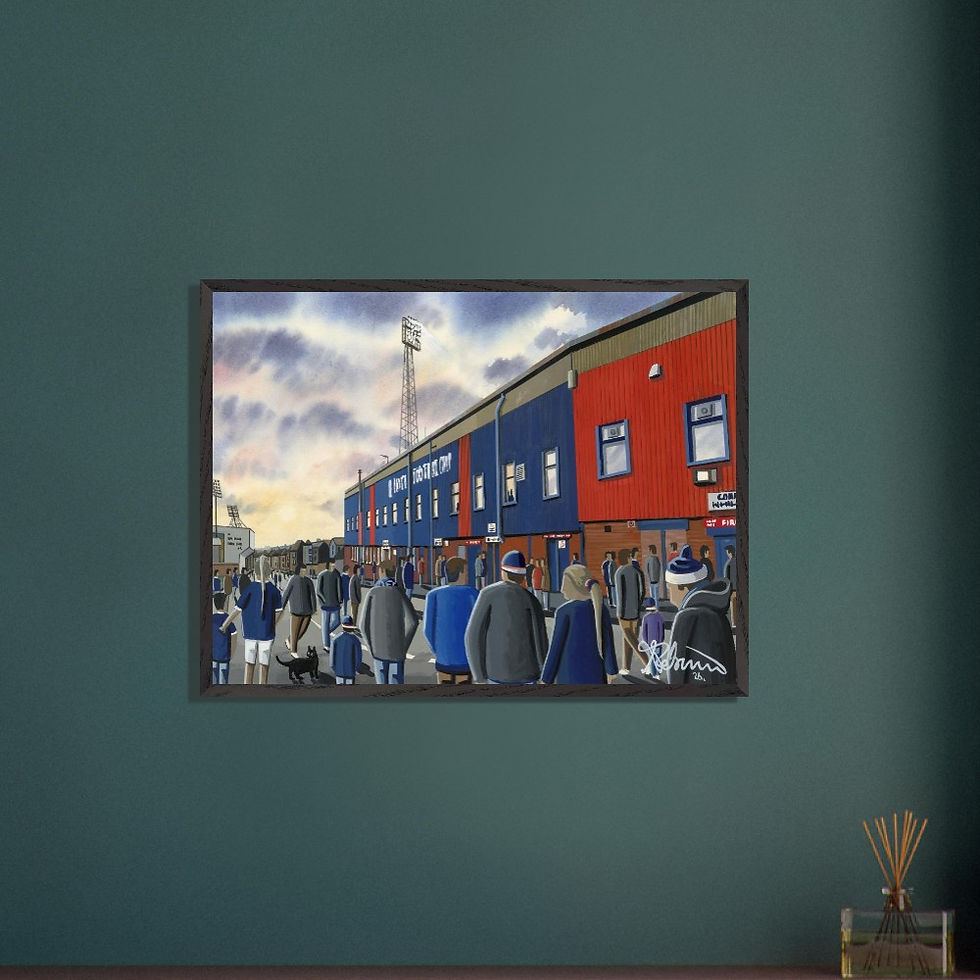 Thumbnail: Dundee FC, Dens Park Stadium. Football Framed Poster. Museum Quality Paper