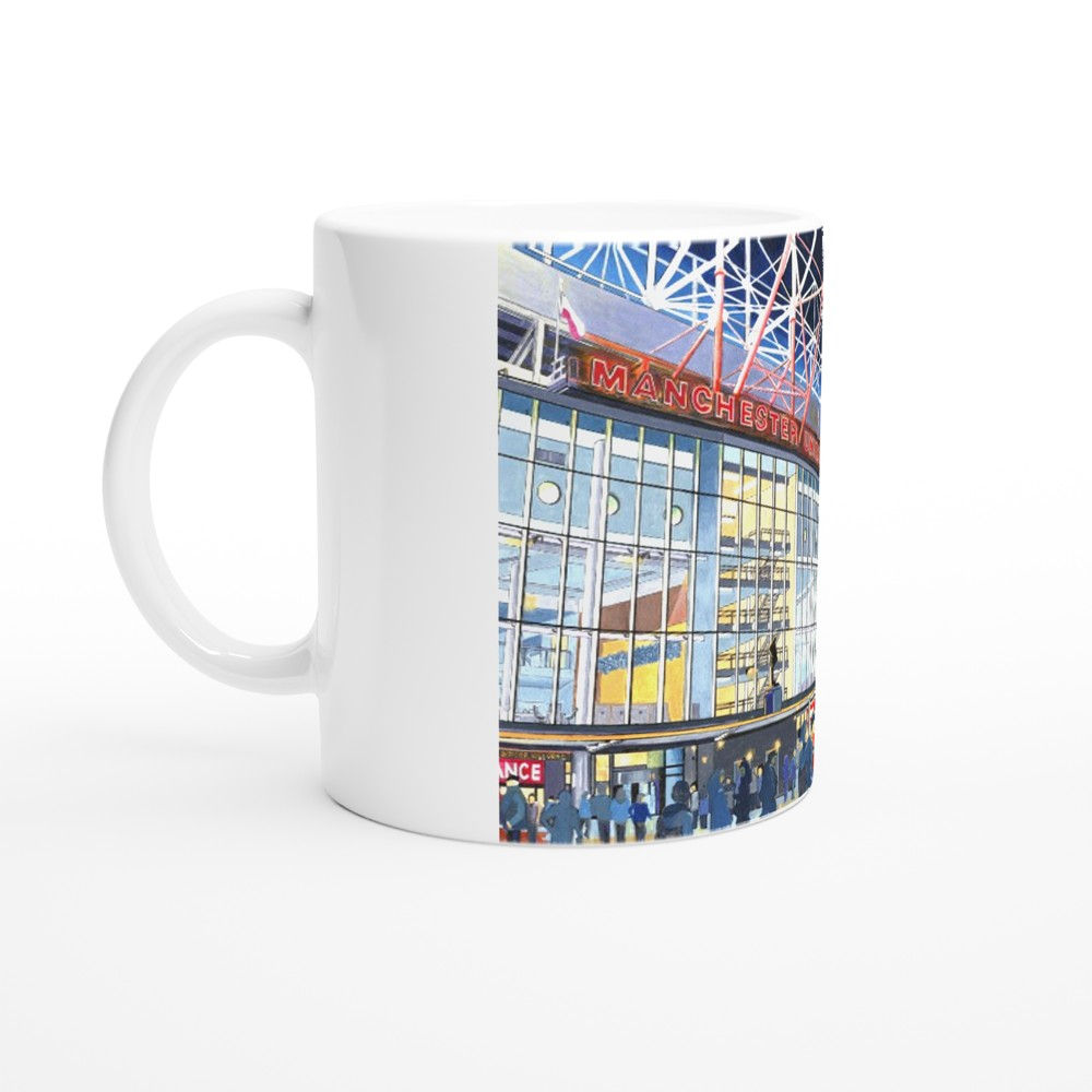 Manchester Utd F.C, Football 11oz Ceramic Mug. Stadium Art Gift.