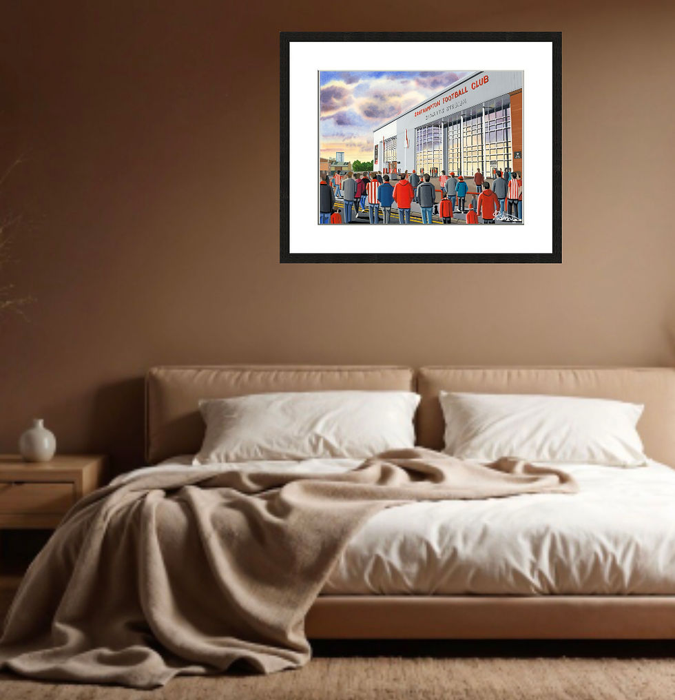 Thumbnail: Southampton FC framed football club stadium fine art print by Andrew Robinson art andrewrobinsonart