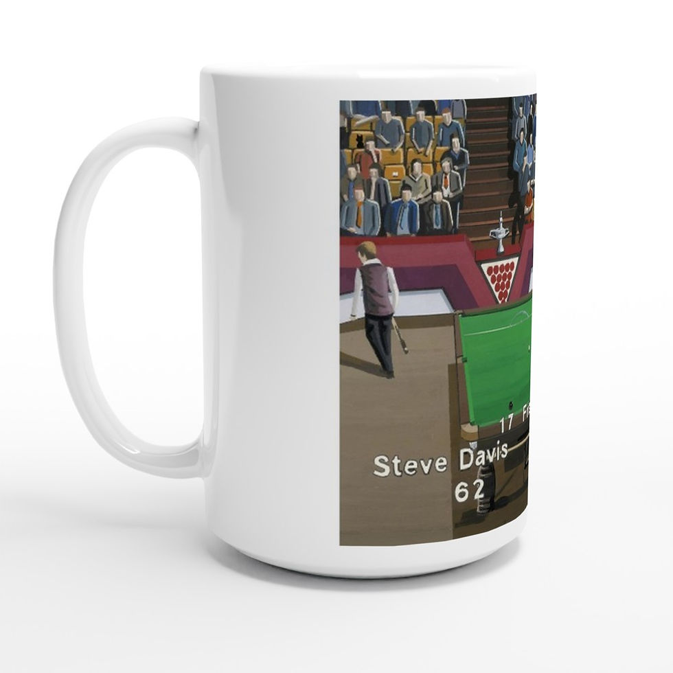 1985 Snooker Final. Crucible Sheffield Memorabilia White 15oz Ceramic Mug