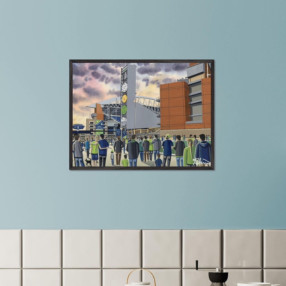 Thumbnail: Seattle Seahawks NFL stadium framed art print canvas print poster printed ceramic mug by artist Andrew Robinson Andrew Robinson art  rugby NFL football soccer  stadium gifts art memorabilia andrewrobinsonart.com   stadium framed art print canvas print poster printed ceramic mug by artist Andrew Robinson Andrew Robinson art  rugby NFL football soccer  stadium gifts art memorabilia andrewrobinsonart.com  