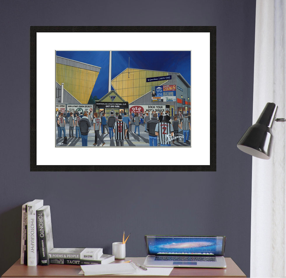 Thumbnail: Dunfermline Athletic FC Framed football club FC stadium fine art print by Andrew Robinson art andrewrobinsonart