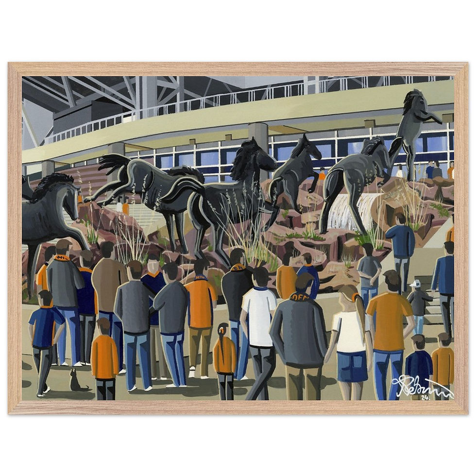 Thumbnail: Denver broncos NFL art print by artist Andrew Robinson andrewrobinsonart andrewrobinsonart.com