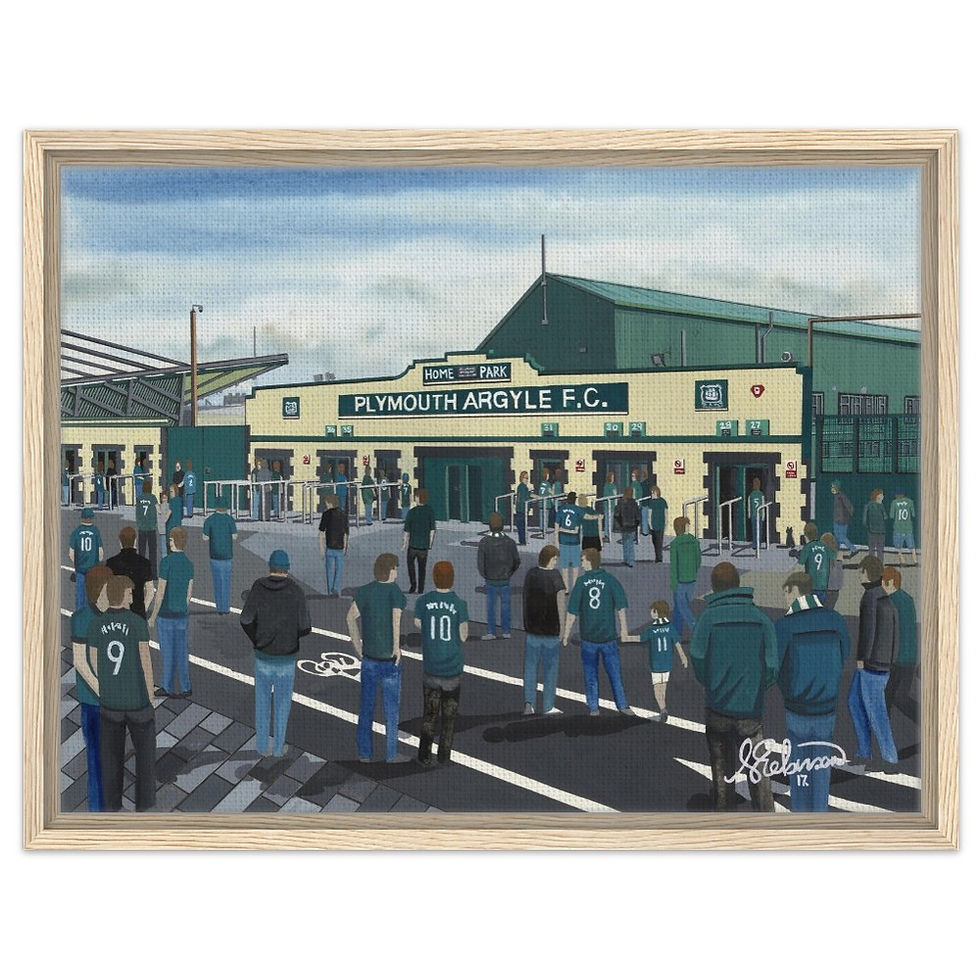 Thumbnail: Plymouth Argyle F.C Home Park Football Stadium By Artist Andrew Robinson andrewrobinsonart.com, framed Fine Art aPrints
Posters, Canvas Prints, Ceramic Mugs etc