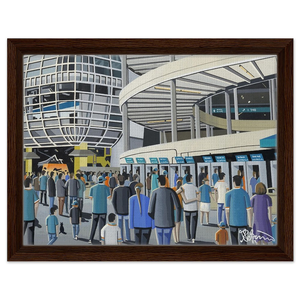 Thumbnail: Miami Dolphins NFL Football Stadium By Artist Andrew Robinson andrewrobinsonart.com, Andrew Robinson art .Framed Fine Art Prints, Posters, Canvas Prints, Framed canvas prints, Ceramic Mugs etc sport, football, rugby, NFL