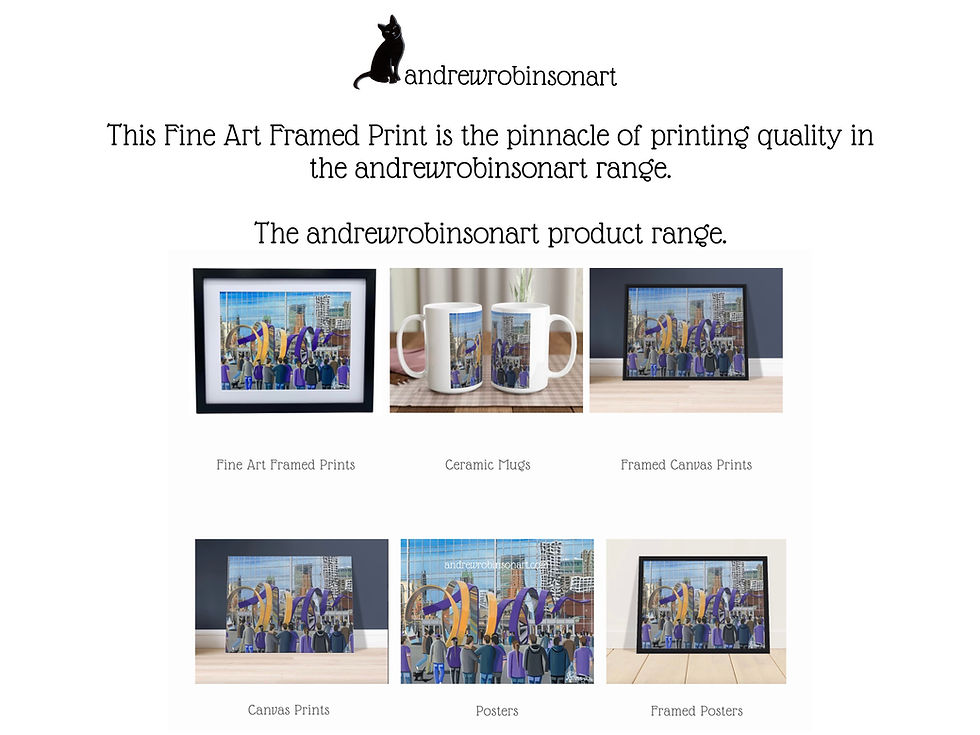 Thumbnail: Chelsea FC Stamford Bridge Football Stadium Scene by artist Andrew Robinson andrewrobinsonart.com. Available in fine art print, poster, canvas prints and mugs etc 