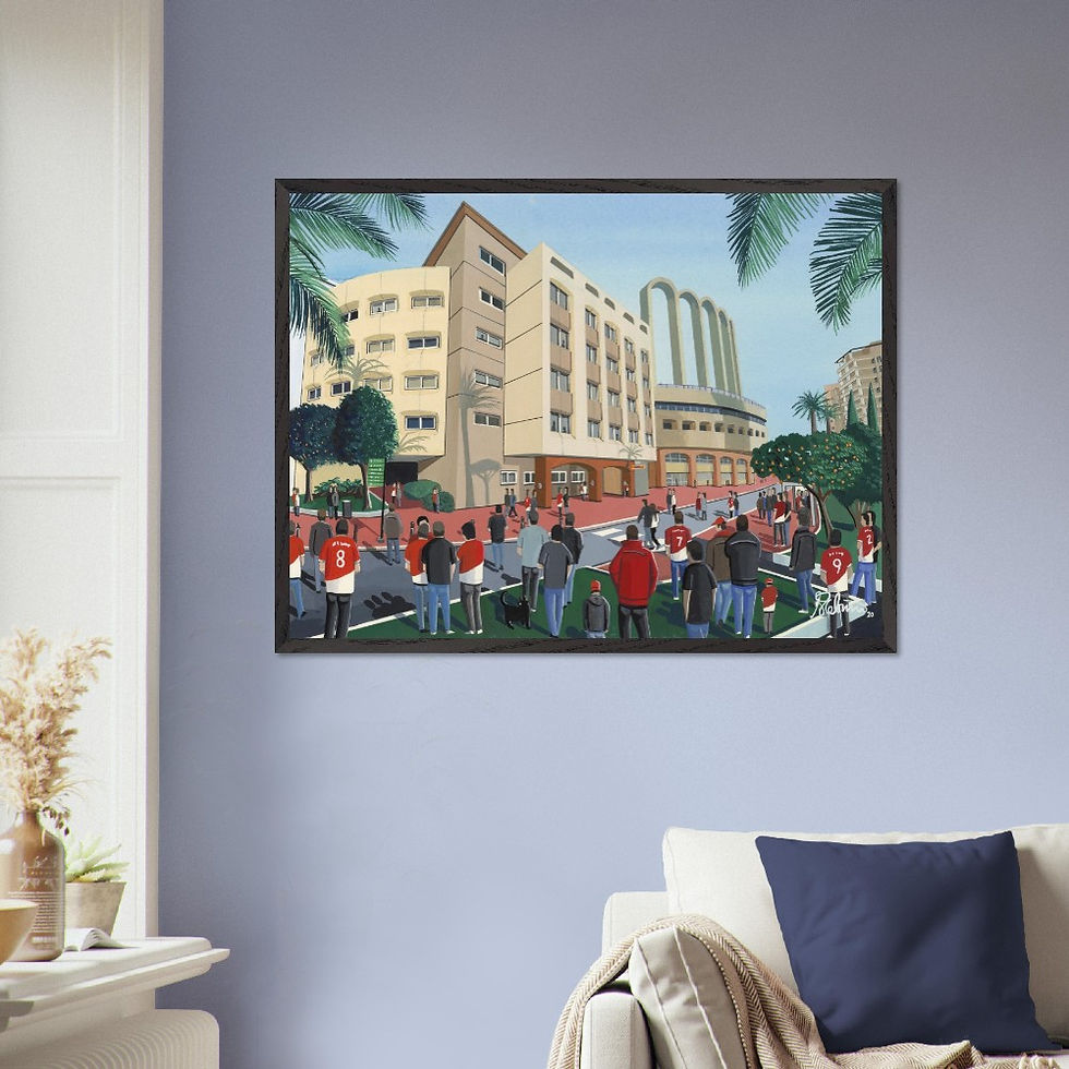 Thumbnail: AS Monaco Stade Louis II Stadium Scene by artist Andrew Robinson andrewrobinsonart.com. Available in fine art print, poster, canvas prints and mugs etc Aldershot Town FC Recreation Ground Football Stadium Scene by artist Andrew Robinson andrewrobinsonart.com. Available in fine art print, poster, canvas prints and mugs etc 