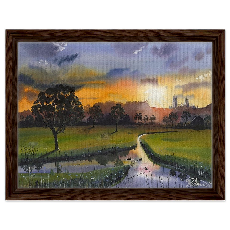 Thumbnail: Isle of Ely Fenland scene Cambridgeshire by artist Andrew Robinson andrewrobinsonart.com. Available in fine art print, poster, canvas prints and mugs etc