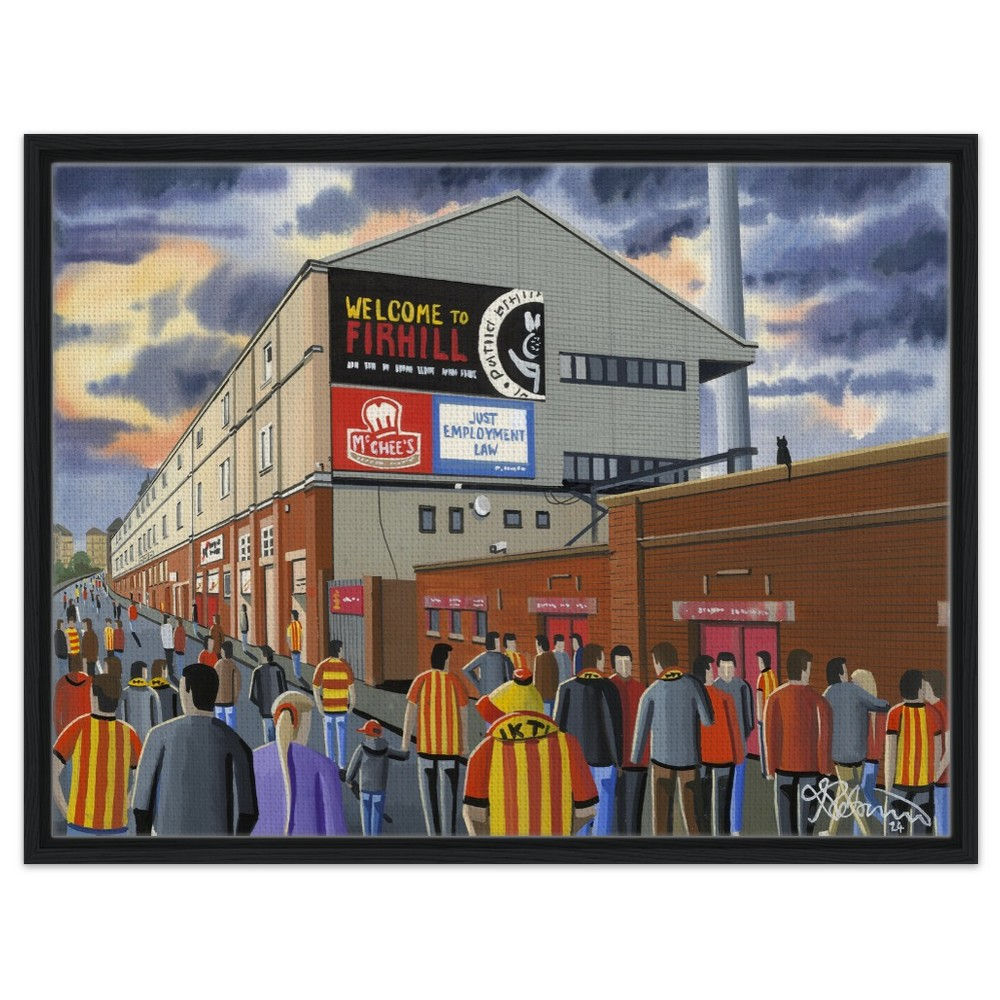 Partick Thistle F.C, Frill Football Stadium By Artist Andrew Robinson andrewrobinsonart.com, framed Fine Art aPrints
Posters, Canvas Prints, Ceramic Mugs etc