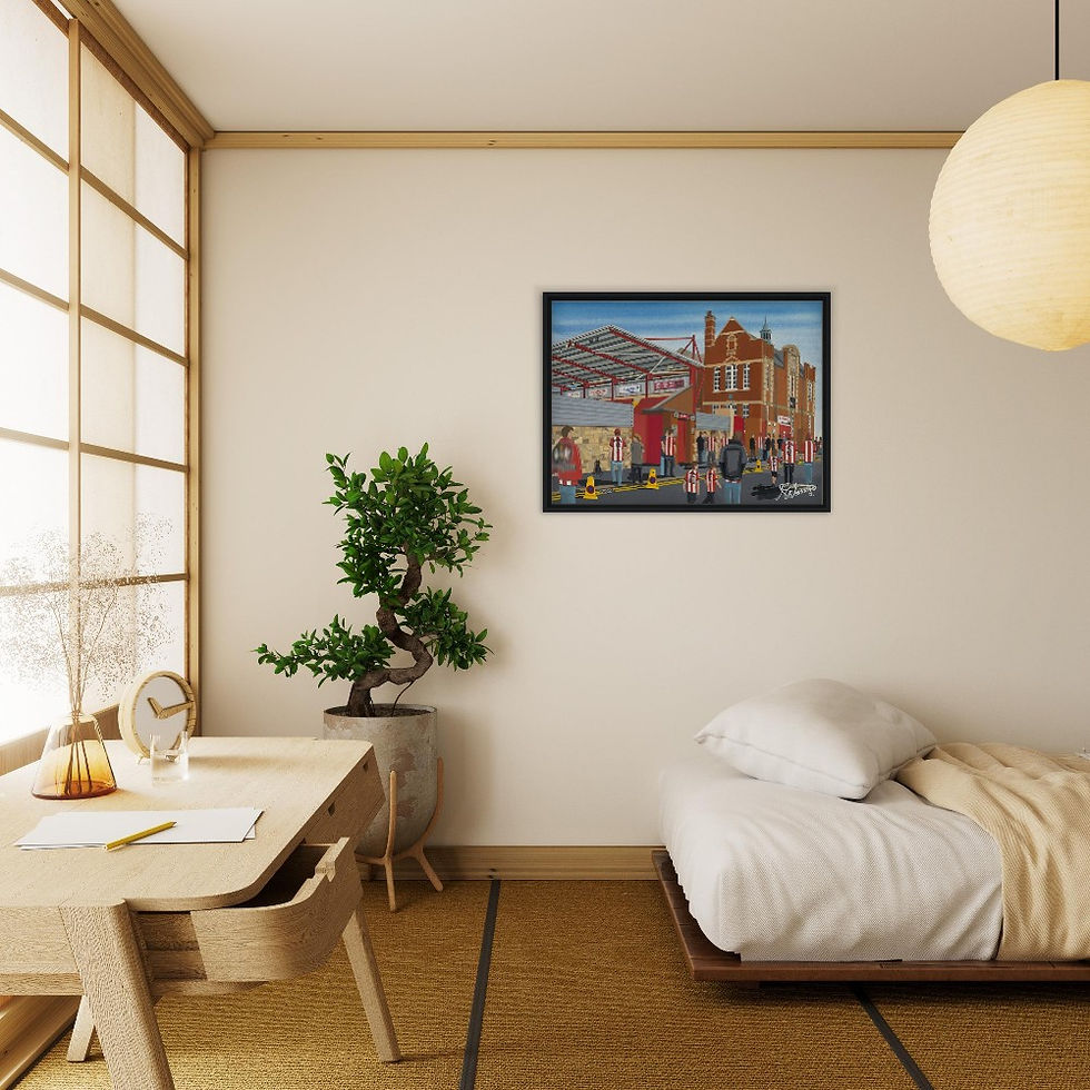 Thumbnail: Exeter City FC St James Park Football Stadium By Artist Andrew Robinson andrewrobinsonart.com, framed Fine Art Prints Posters, Canvas Prints, Ceramic Mugs etc