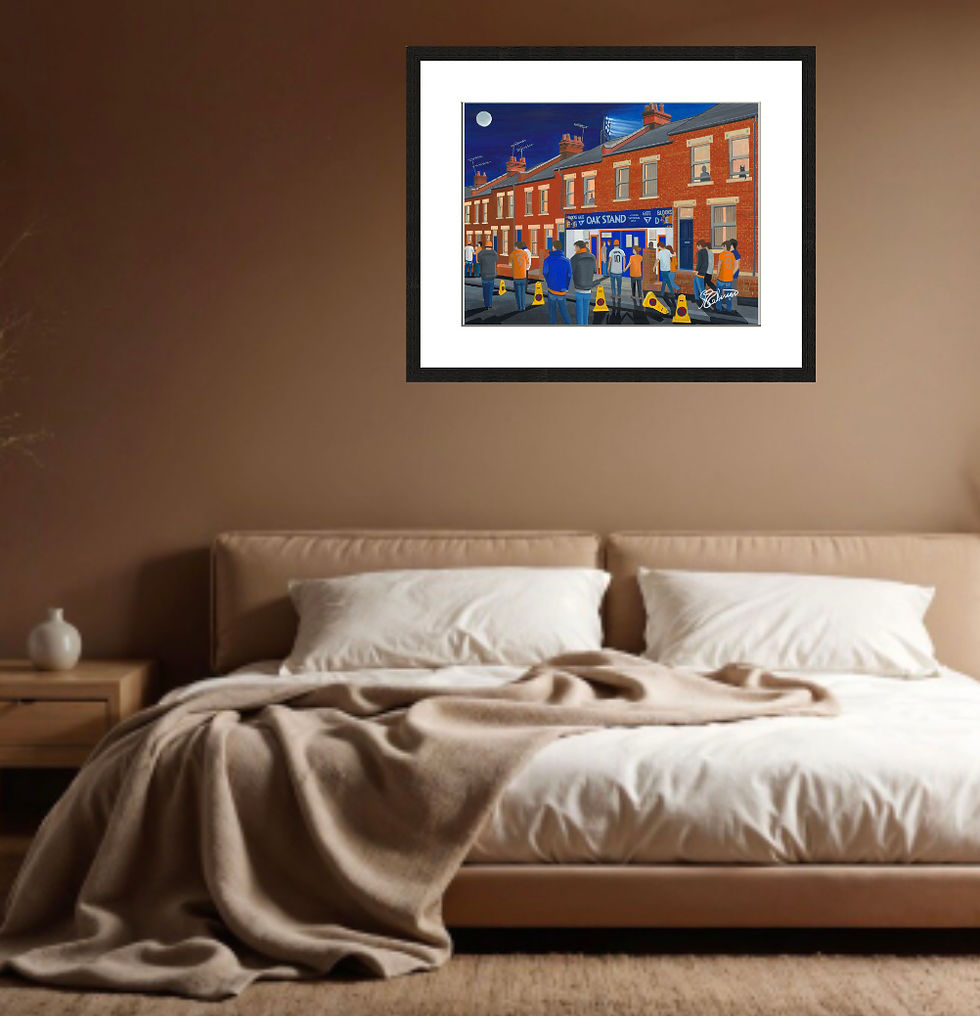 Thumbnail: Luton Town FC framed football club FC stadium fine art print by Andrew Robinson art andrewrobinsonart