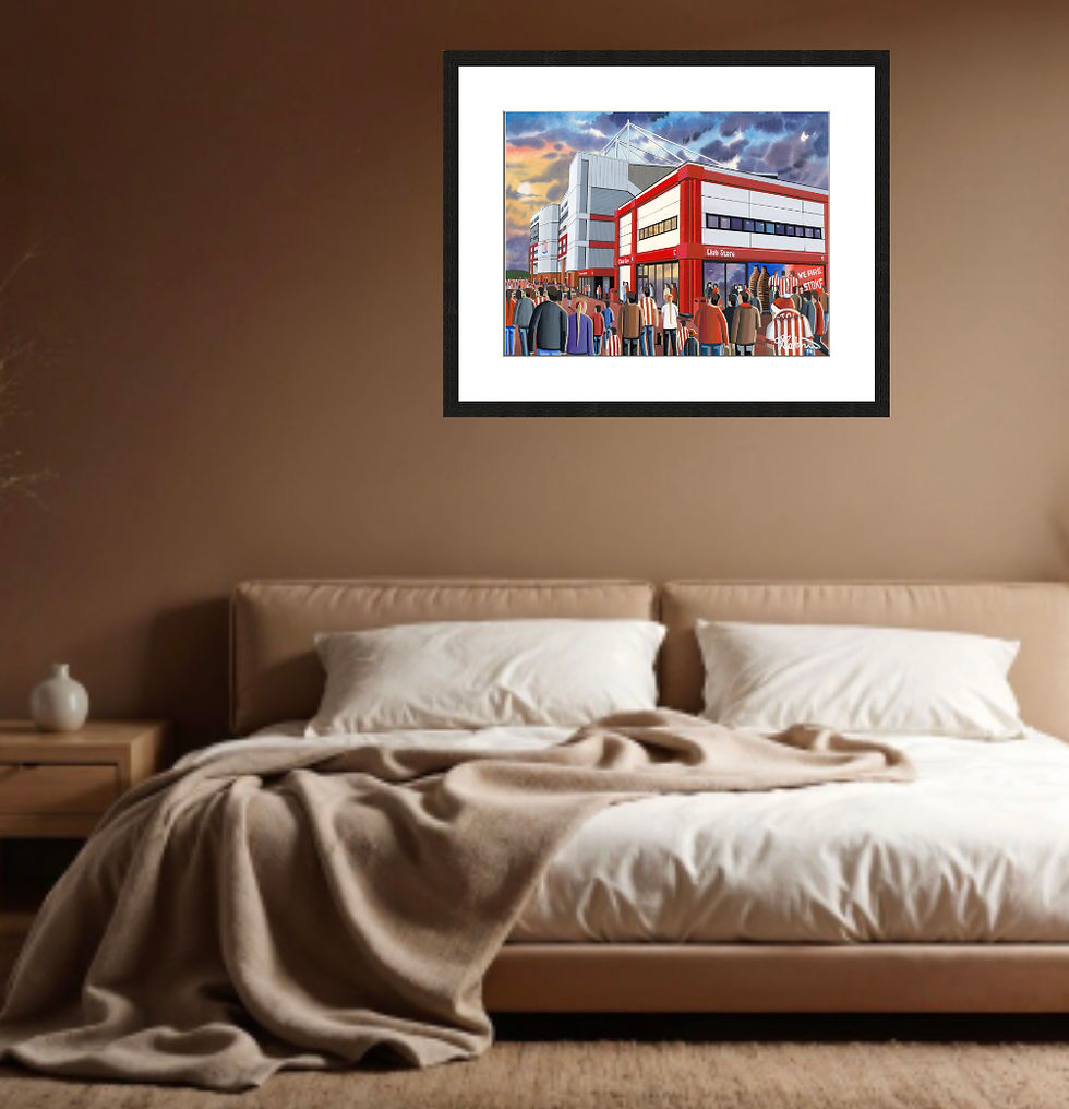 Thumbnail: Stoke City FC framed football club stadium fine art print by Andrew Robinson art andrewrobinsonart