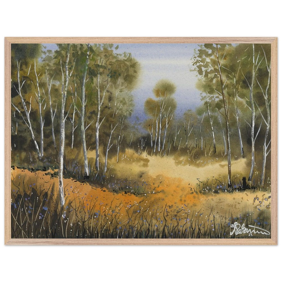 Thumbnail: RSPB Ouse Fen, Barleycroft Lagoon, Needingworth, Cambridgeshire snow winter scene by artist Andrew Robinson andrewrobinsonart.com. Available in fine art print, poster, canvas prints and mugs etc