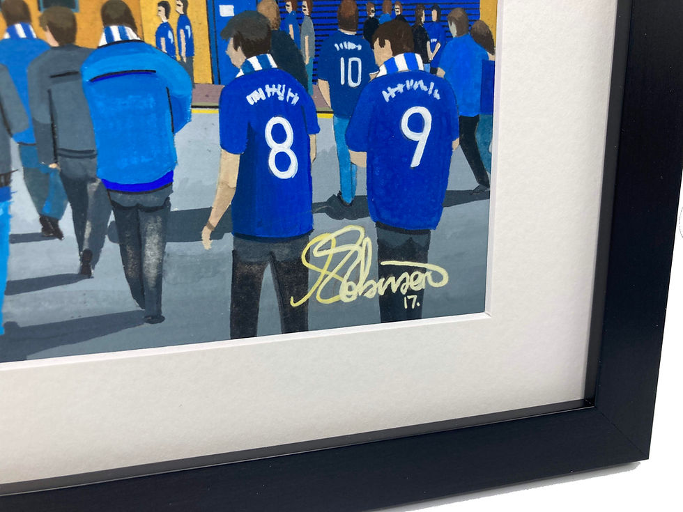Thumbnail: Gillingham. Preistfield football stadium. Ready to hang framed & mount art print. Ideal wall art football club F.C memorabilia gift for birthdays, Christmas, Father’s Day. Perfect addition to any home or office. By artist Andrew Robinson