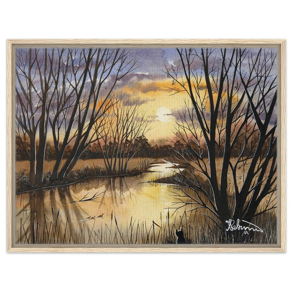 Thumbnail: Fenland Autumn Scene by artist Andrew Robinson andrewrobinsonart.com. Available in fine art print, poster, canvas prints and mugs etc