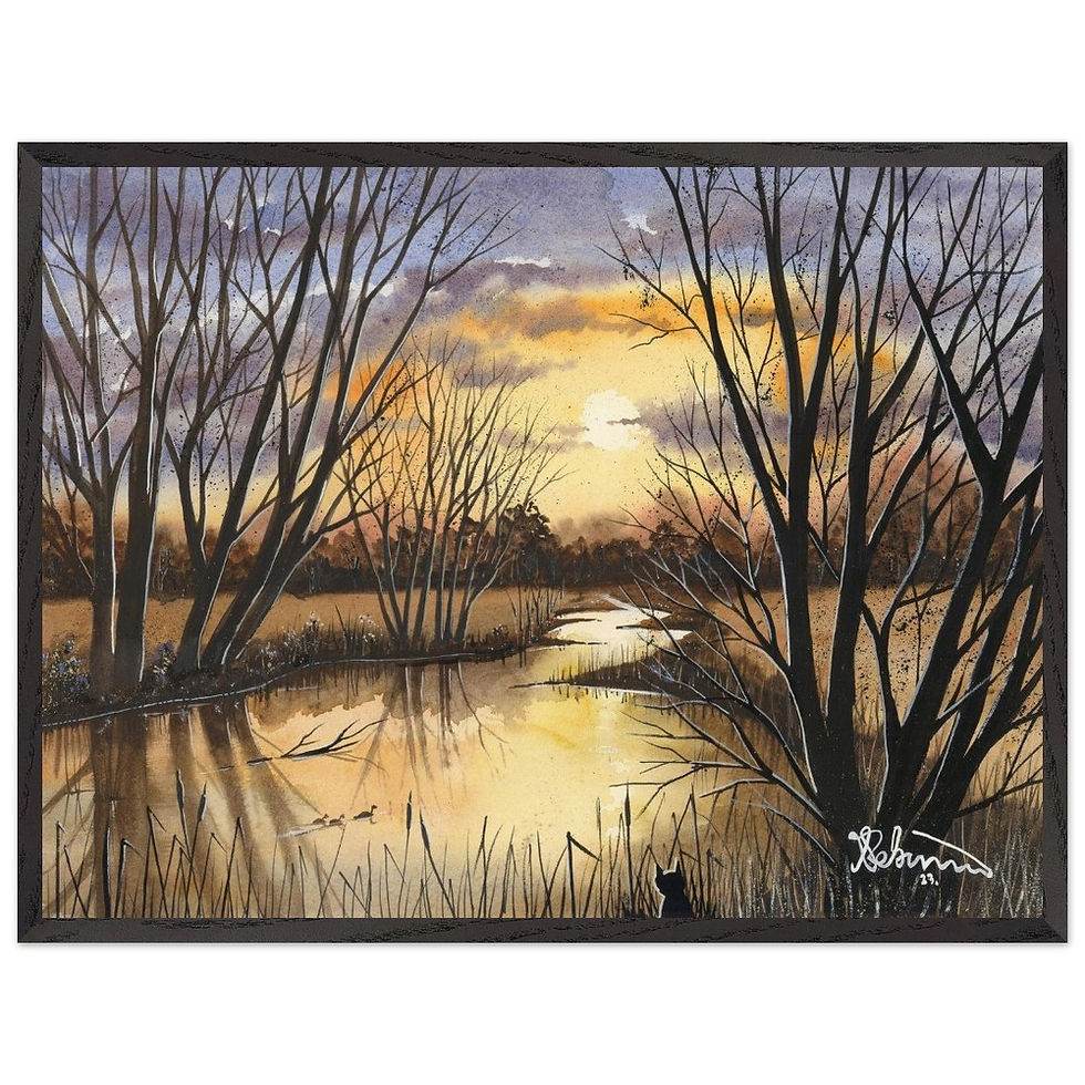 Thumbnail: Fenland Autumn Scene by artist Andrew Robinson andrewrobinsonart.com. Available in fine art print, poster, canvas prints and mugs etc