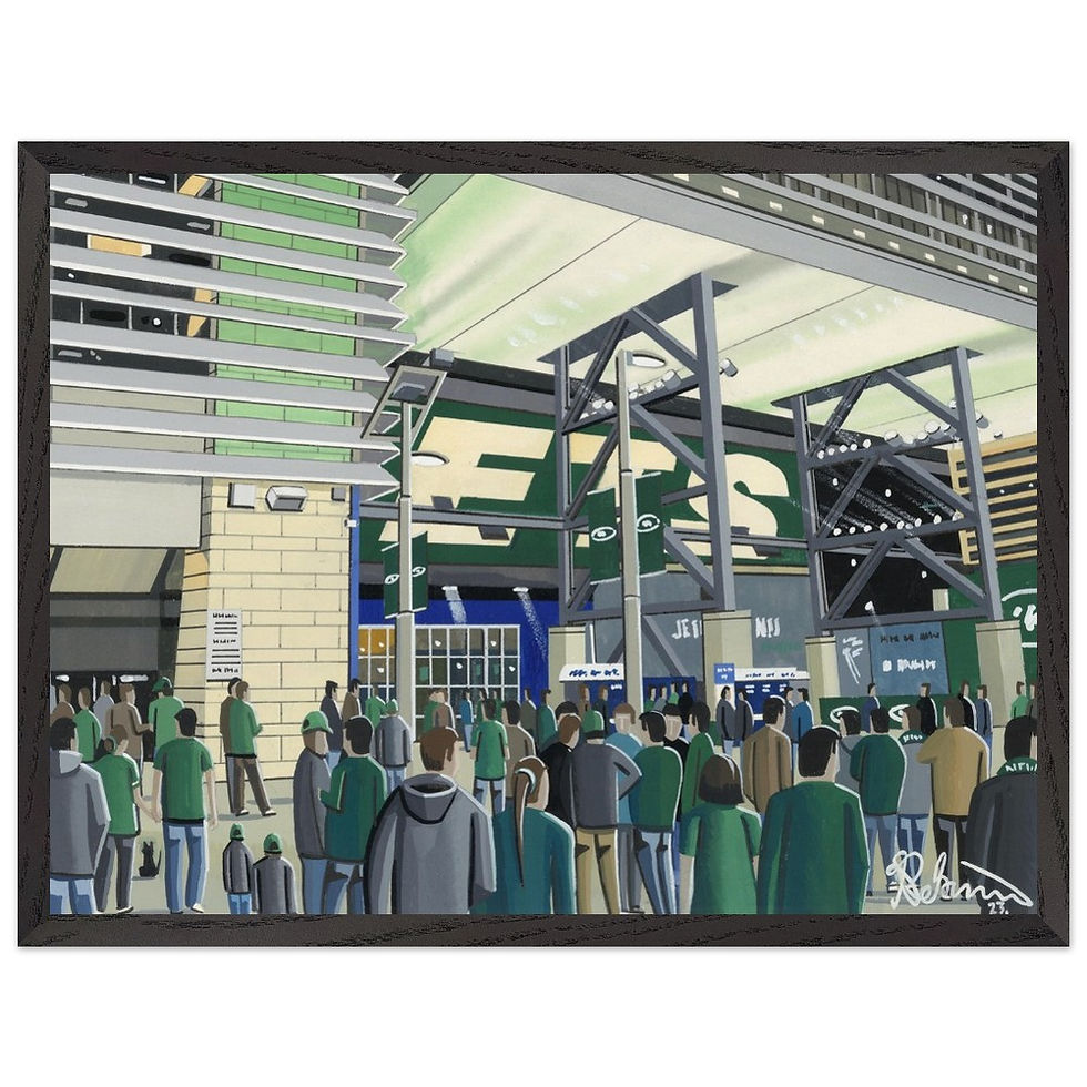 Thumbnail: New York JETS NFL Metlife  stadium framed art print canvas print poster printed ceramic mug by artist Andrew Robinson Andrew Robinson art  rugby NFL football soccer  stadium gifts art memorabilia andrewrobinsonart.com   stadium framed art print canvas print poster printed ceramic mug by artist Andrew Robinson Andrew Robinson art  rugby NFL football soccer  stadium gifts art memorabilia andrewrobinsonart.com  