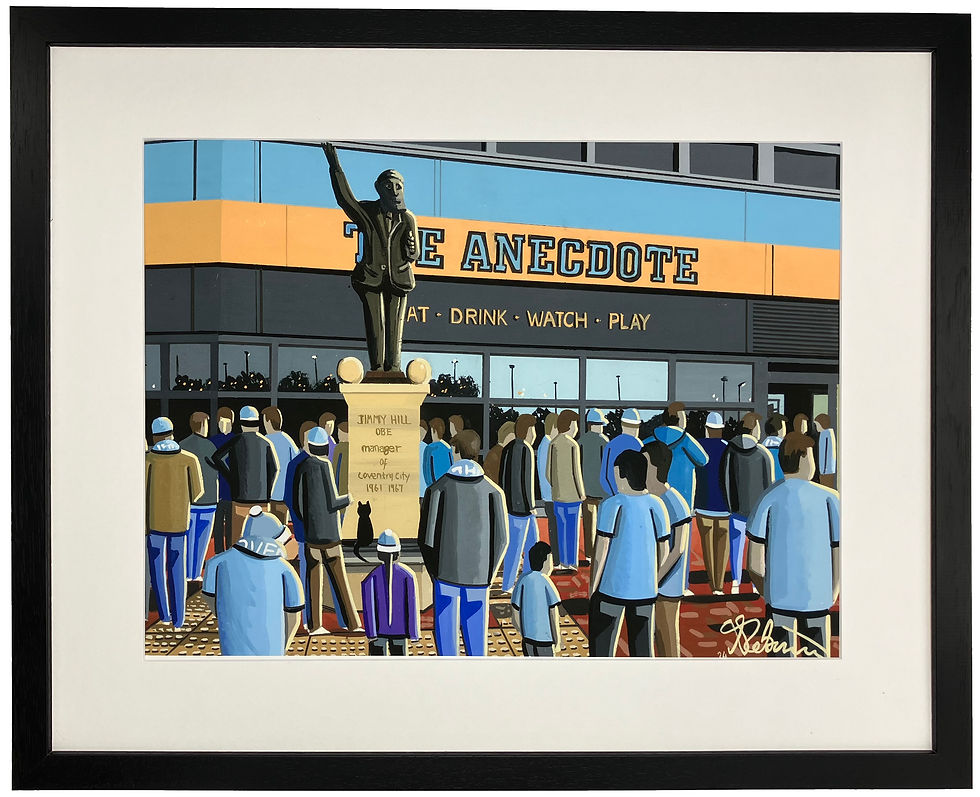 Thumbnail: Coventry City F.C football stadium art print, poster,canvas printFramed canvas and posters & mugs etc. Art print by artist Andrew Robinson. Andrewrobinsonart.com
