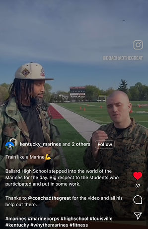 Coach -AD- in Action with the U.S Marines