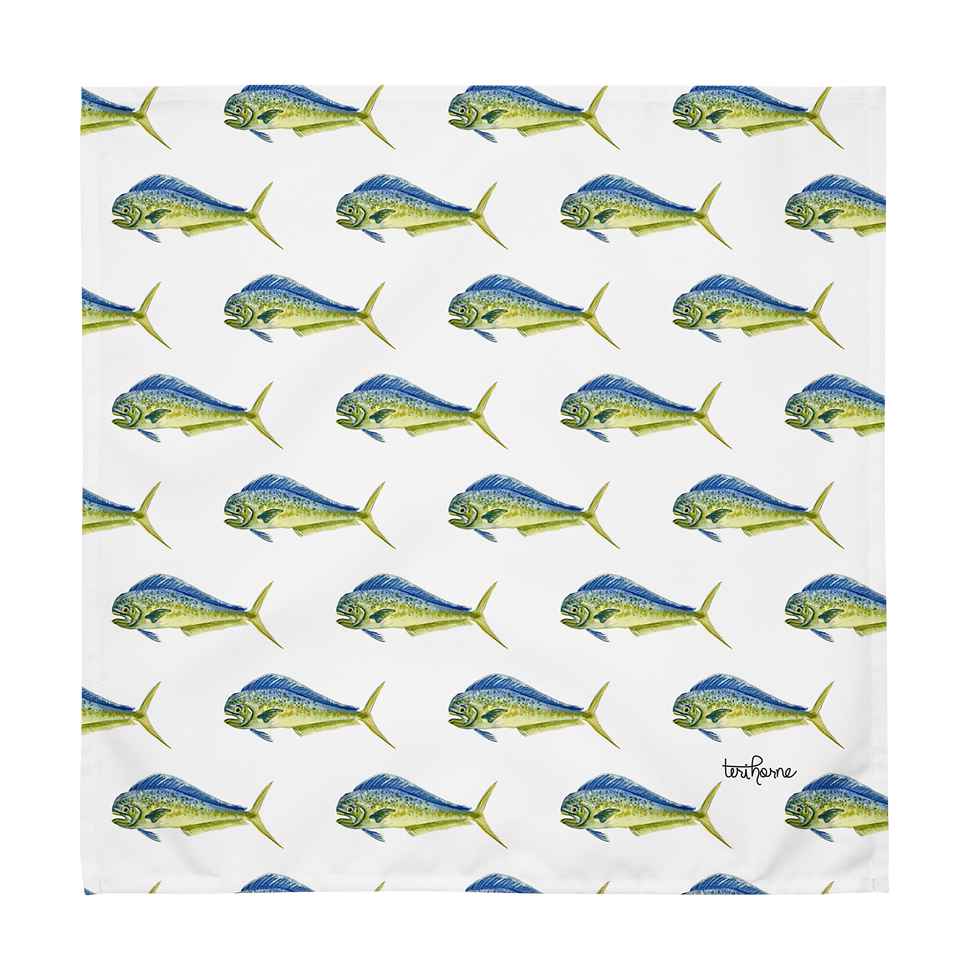 Thumbnail: Cloth napkin set Watercolor Fish of the Gulf