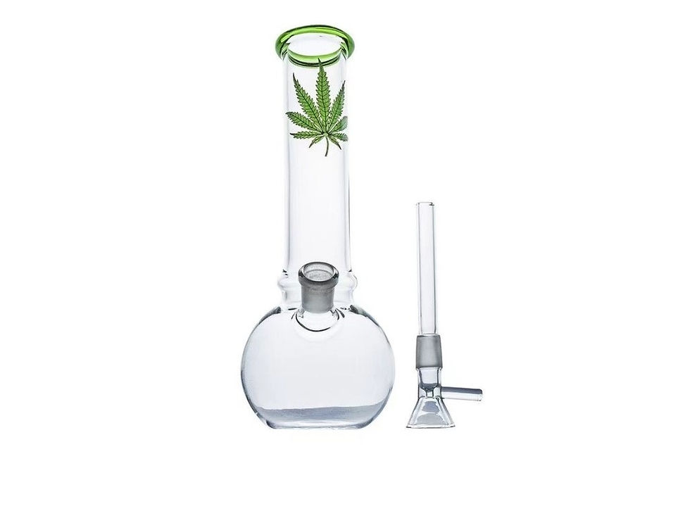 Thumbnail: Glass Cannabis Leaf Bong