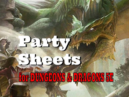 Adventuring Party Sheets in Dungeons & Dragons