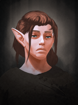 Brown haired female elf