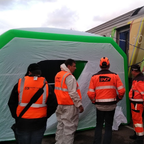 cabine gonflable de sablage 