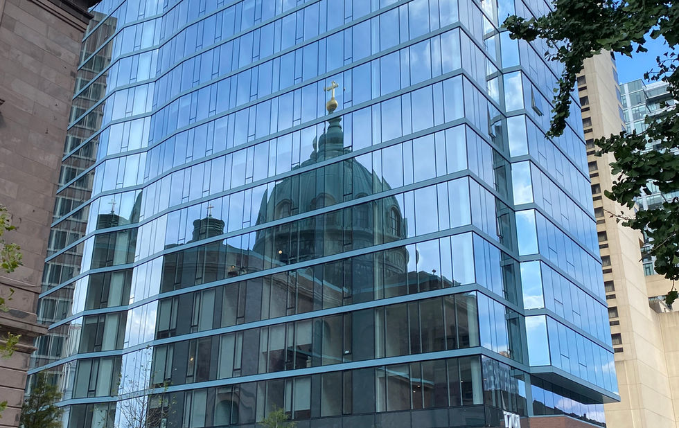 Reflections about reflection... Old and new... Stone and glass...Picture taken during New York Tours Plus tour of Philadelphia by your tour guide, YAROSLAV BONDARENKO