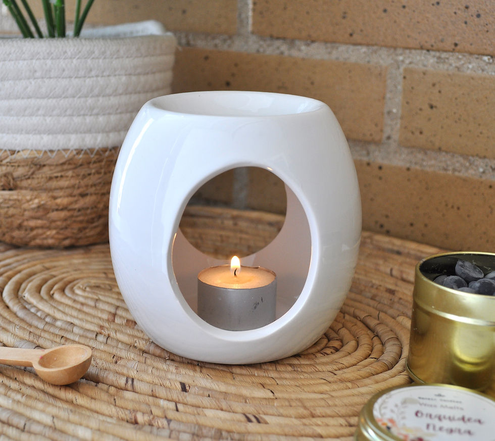 Miniatura: Quemador grande cerámica modelo óvalo ideal para derretir wax melts