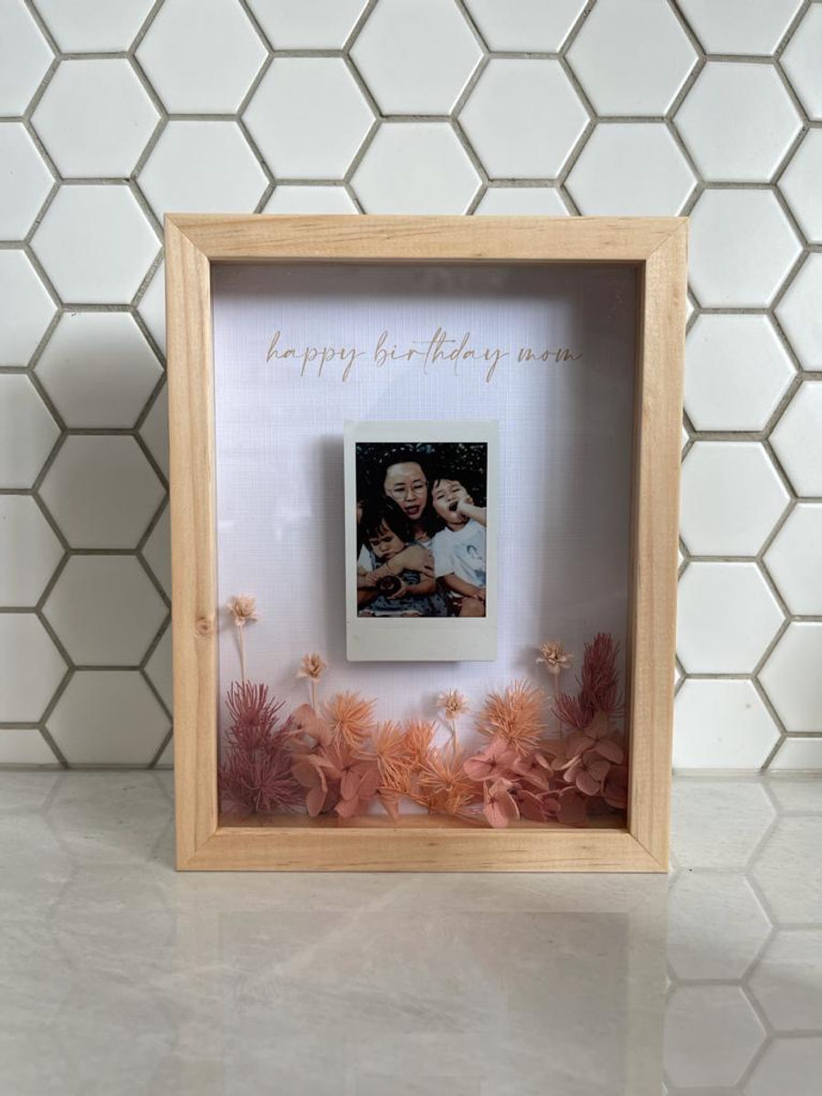 Dried Flower in Frame 6R — — Little Puff Flowers
