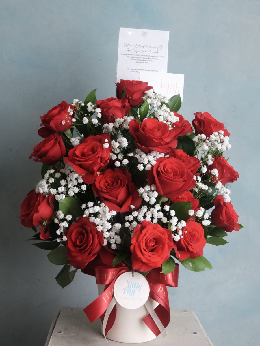 Vase LP - full Rose — — Little Puff Flowers