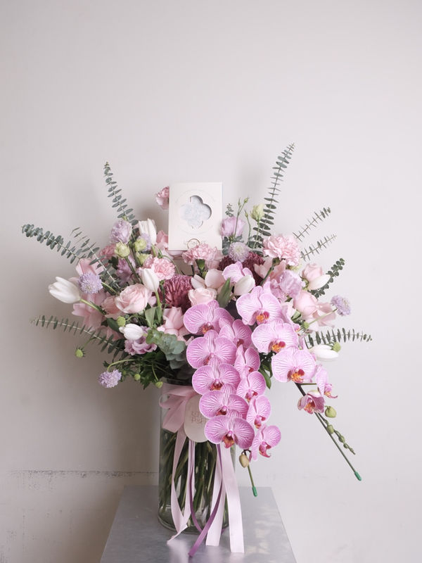 Mixpuff VaseLp Bamboo — — Little Puff Flowers