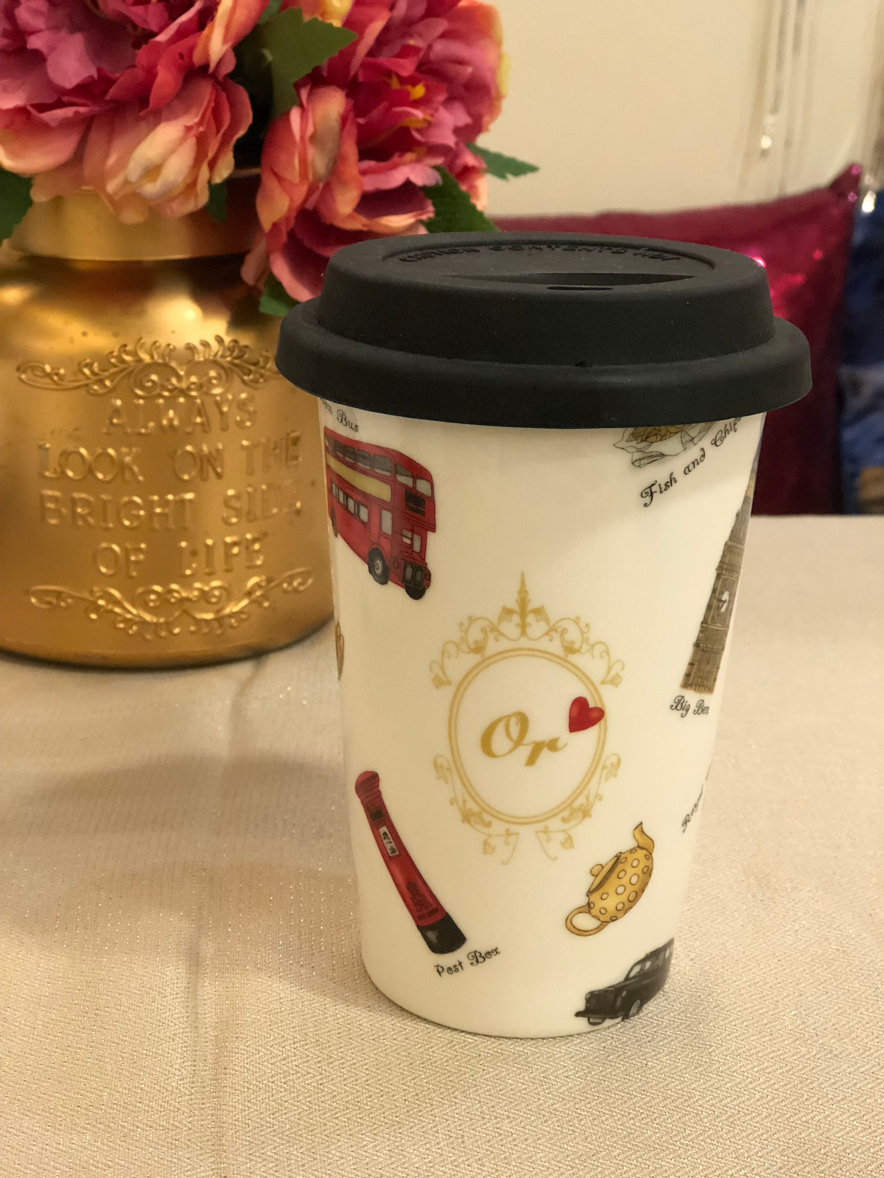 Porcelain Art Coffee Mug 日本白瓷貼咖啡杯