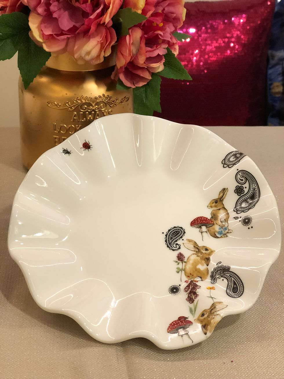縮圖：Porcelain Art ​Plate | 日本白瓷貼瓷器手工藝術碟