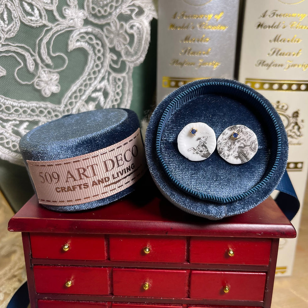 縮圖：Porcelain Earrings (Small) | Handmade Accessories