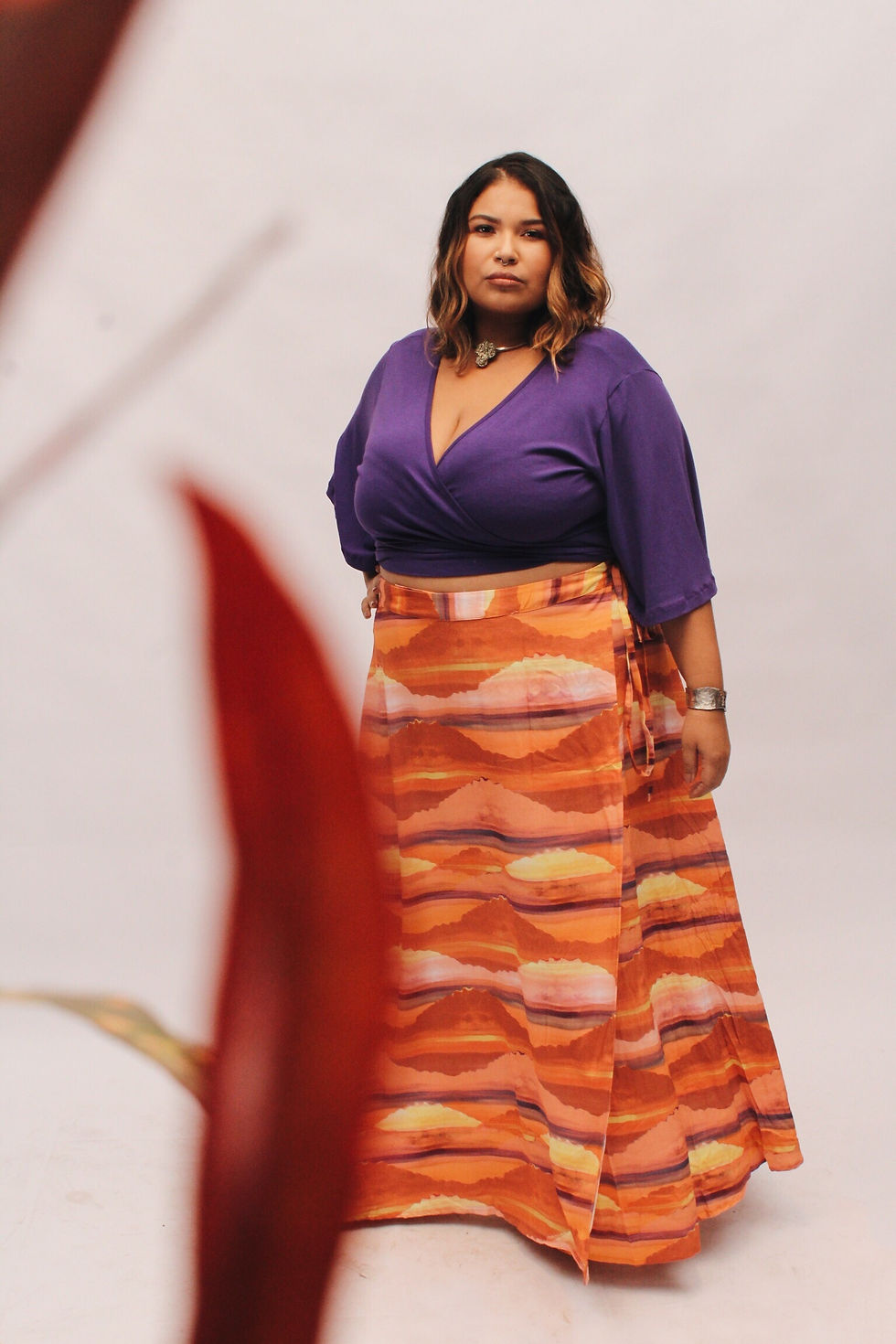 Frente - Saia Camila NAIAH Por do Sol