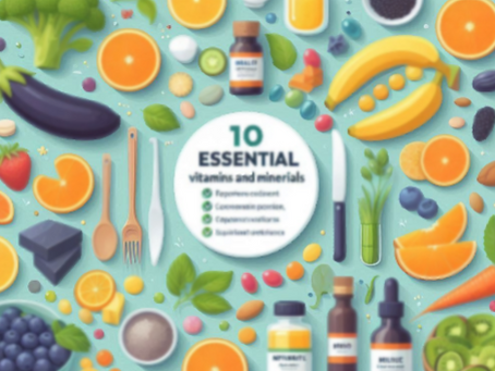 "The Ultimate Guide to 10 Essential Vitamins and Minerals: Boost Your Health Through Optimal Nutrient Intake"