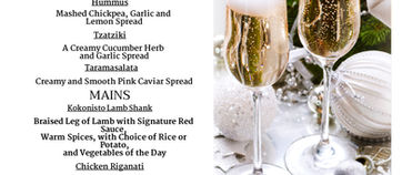 New Years Eve Enjoy a Three Course Meal at Papaspiros 728 Lake St. Oak Park IL 708-358-1700