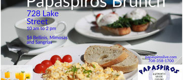 This Sunday Enjoy Brunch with A La Cart Options at Papaspiros from 10 am to 2 pm. 708-358-1700 papas