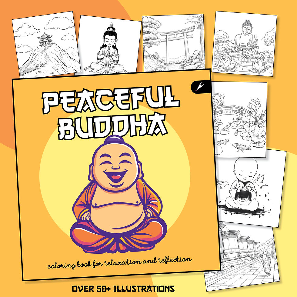 The Peaceful Buddha - Coloring book for Relaxation and Reflection