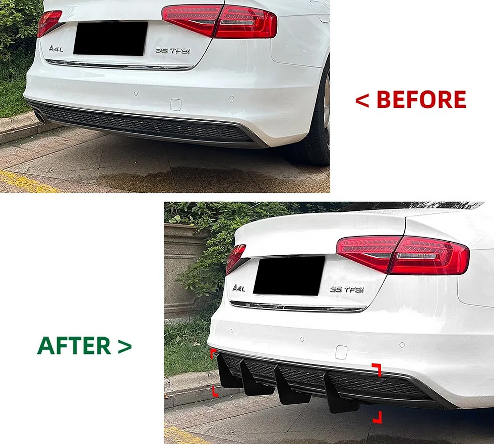 Audi A4 B8.5 Rear Bumper Diffuser S-Line 2013-2016 ABS Car Body Kit Accessory