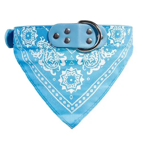 Thumbnail: Adjustable Dog Bandana Leather Printed Soft Collar for Dog Pet Supplies