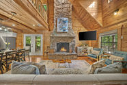 Living Room at Just What I Needed Cabin