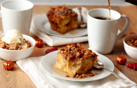 MAPLE WALNUT BREAD PUDDING